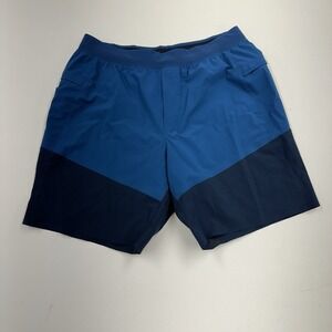 Lululemon Shorts Namaste at the Beach 8" Unlined Mens Large Blue LM7ACWS